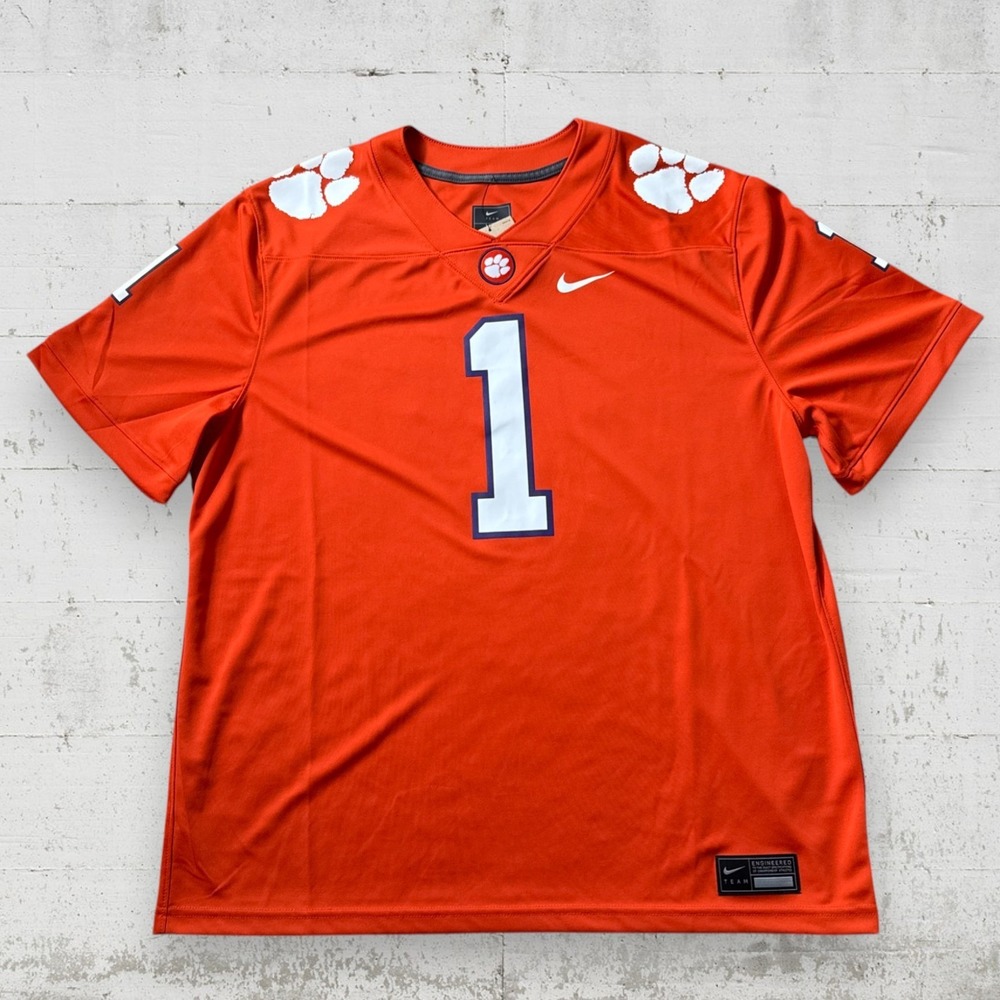 NWT Clemson Tigers Nike Engineered Limited Football Jersey Mens XXL Orange - Picture 1 of 10